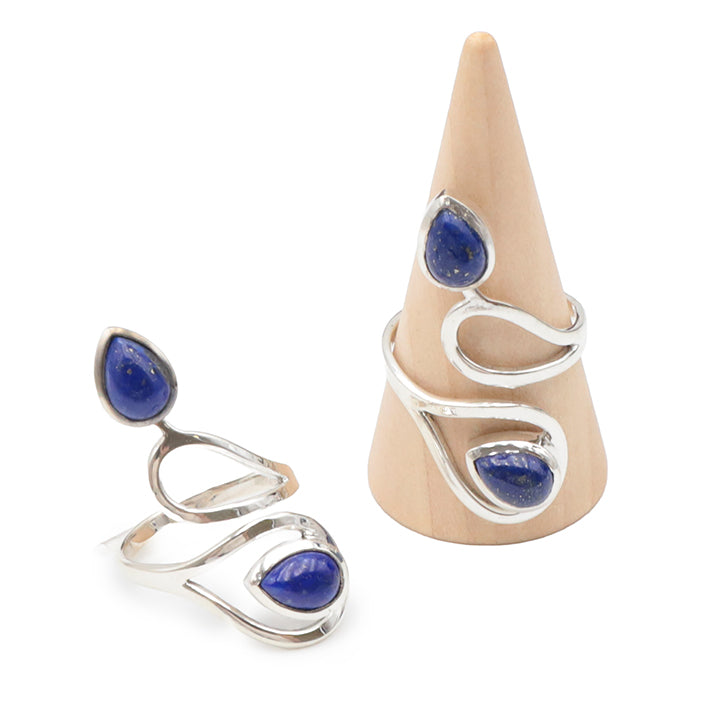 BAGUE BOTANIC LAPIS LAZULI AA - AJUSTABLE - ARGENT 925 (ÉDITION LIMITÉE)