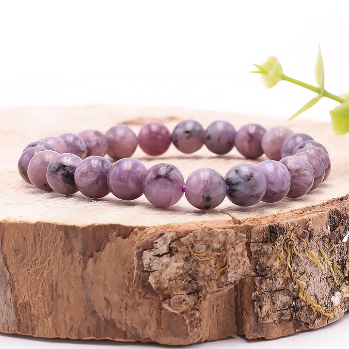 BRACELET CHAROITE SUR QUARTZ A