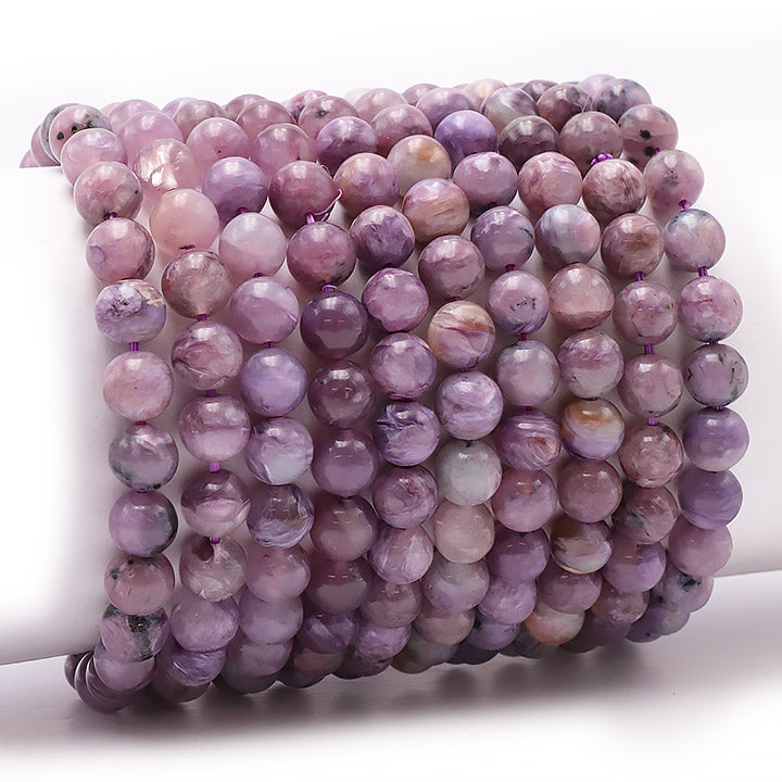 BRACELET CHAROITE SUR QUARTZ A