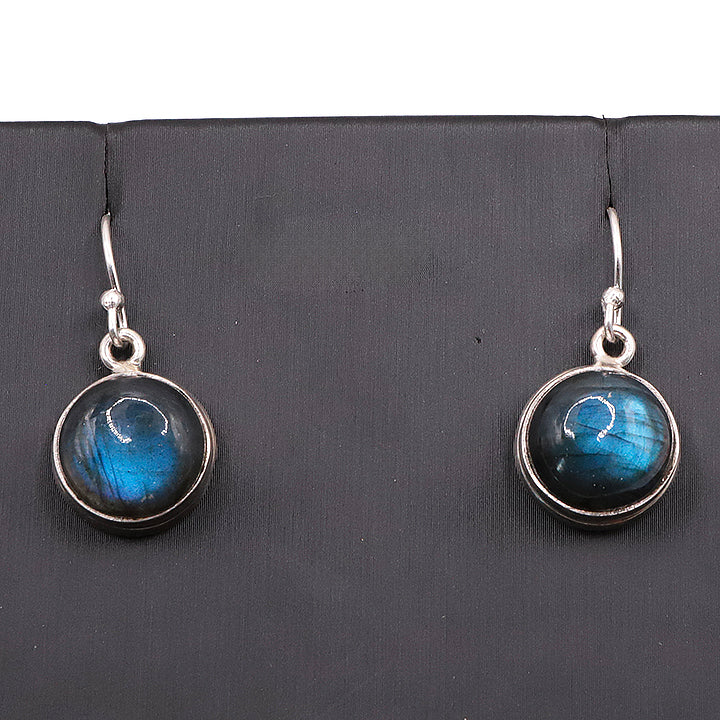 BOUCLES D'OREILLES ARGENT 925 LABRADORITE AAA MODÈLE 1