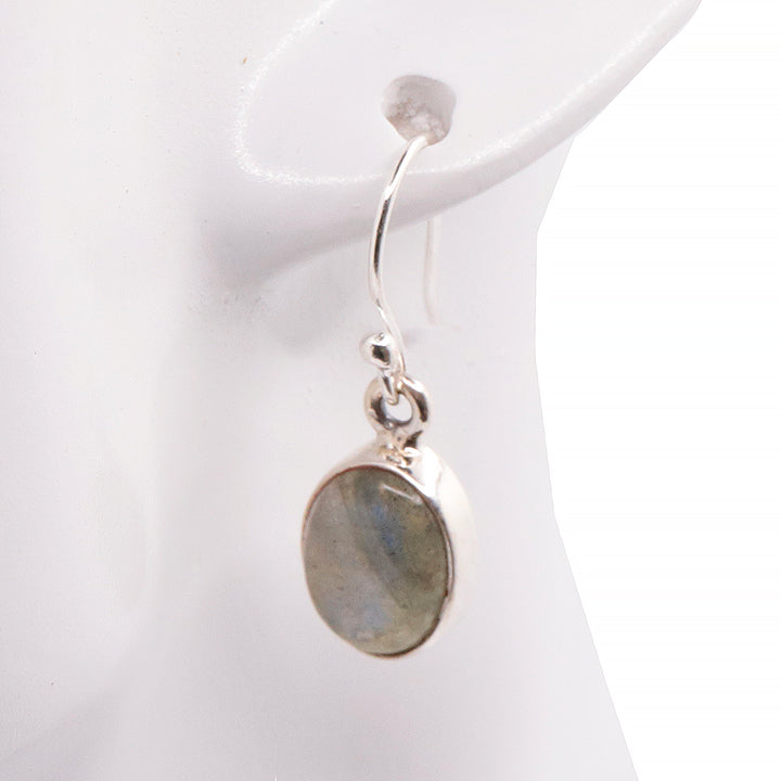 BOUCLES D'OREILLES ARGENT 925 LABRADORITE AAA MODÈLE 2