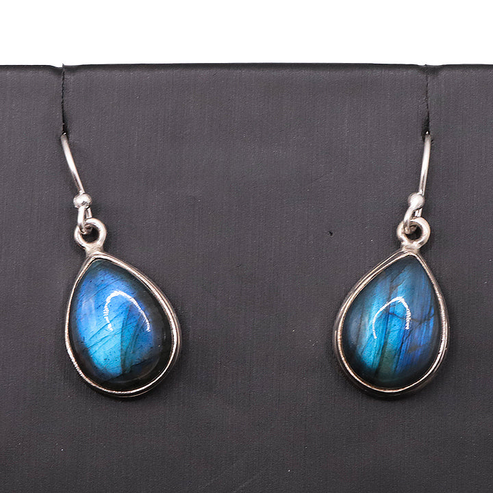 BOUCLES D'OREILLES ARGENT 925 LABRADORITE AAA MODÈLE 3