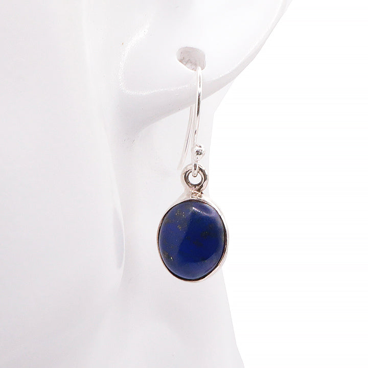 BOUCLES D'OREILLES ARGENT 925 LAPIS LAZULI AA MODÈLE 2