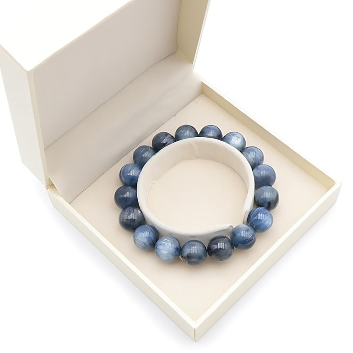 BRACELET DE COLLECTION CYANITE BLEUE NATURELLE INDE AA 53.70G