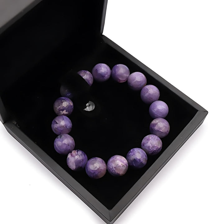 BRACELET DE COLLECTION CHAROITE RUSSIE AA+ 50.98G