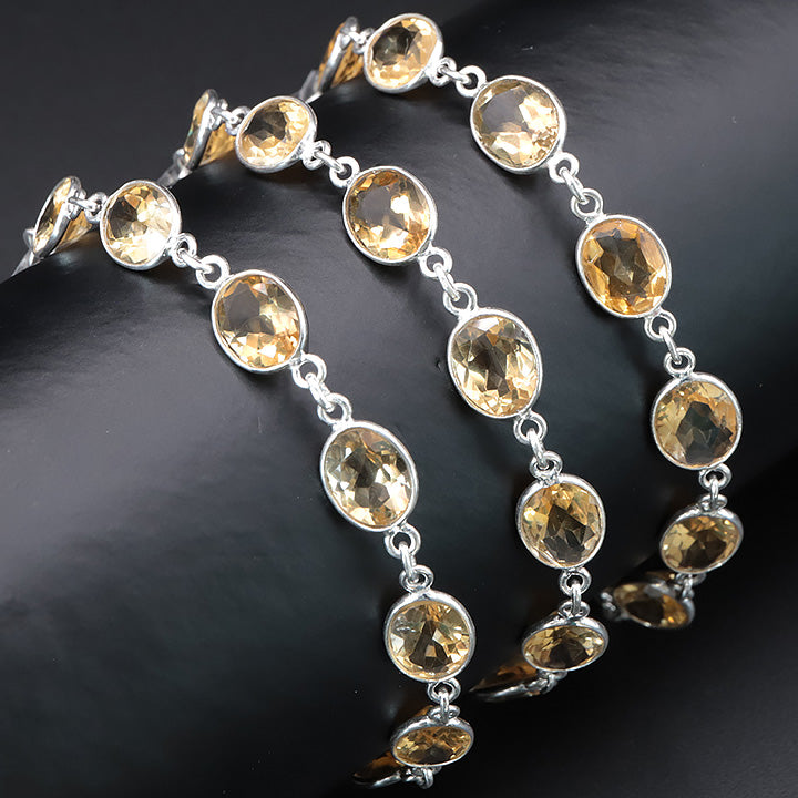 BRACELET ARGENT 925 CITRINE FACETTÉE AAA MODÈLE 3