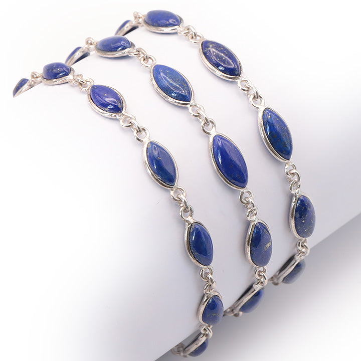 BRACELET ARGENT 925 LAPIS LAZULI AA+ MODÈLE 2