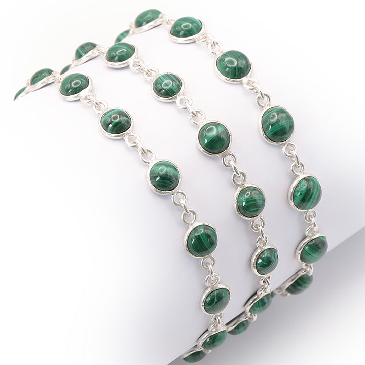 BRACELET ARGENT 925 MALACHITE AA MODÈLE 1