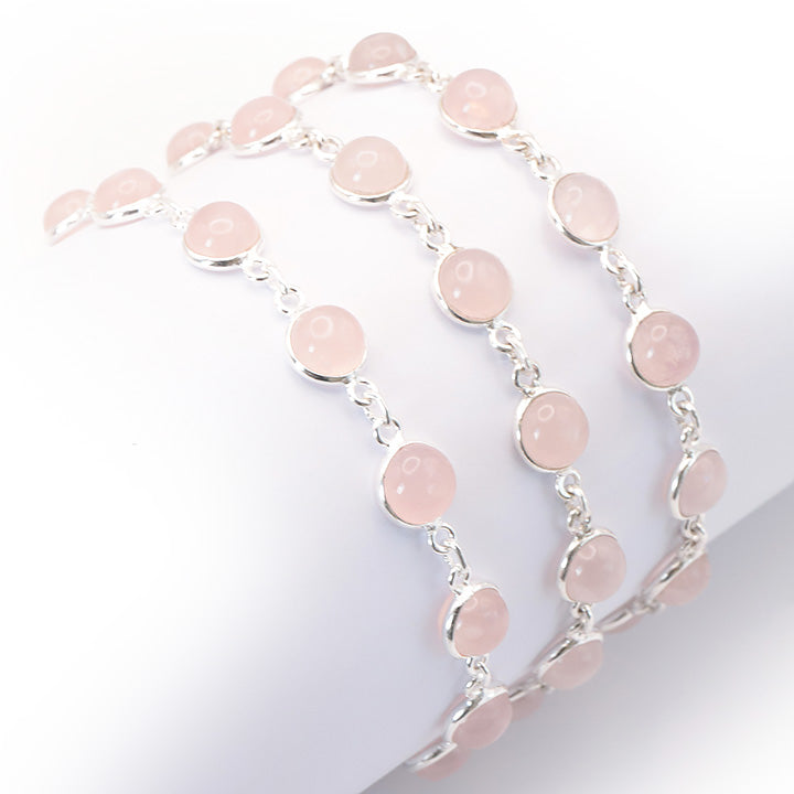 BRACELET ARGENT 925 QUARTZ ROSE AA MODÈLE 1