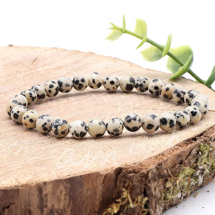 BRACELET JASPE DALMATIEN AB