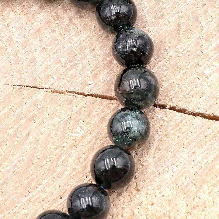 BRACELET  CYANITE VERTE NOIRE AA