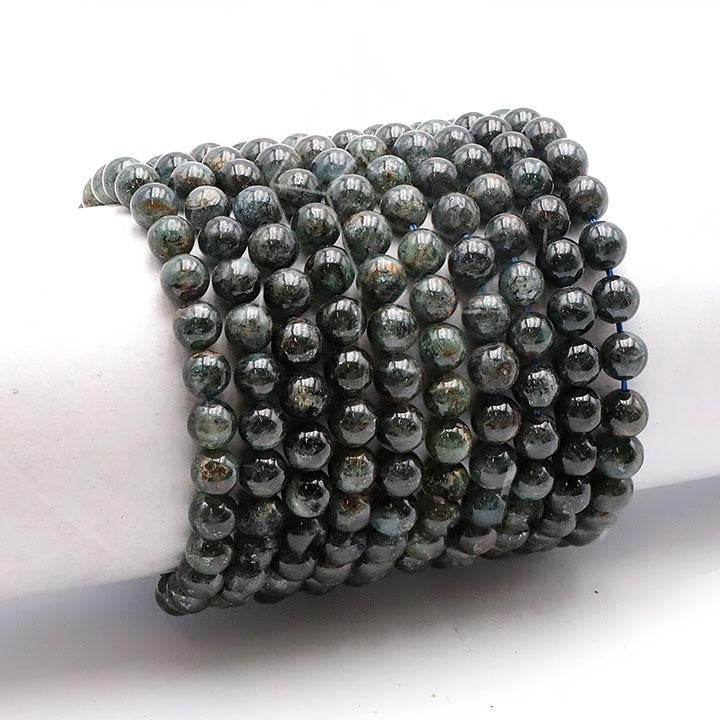 BRACELET  CYANITE VERTE NOIRE AA