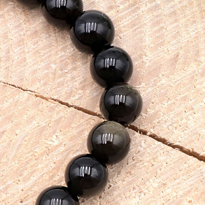 BRACELET OBSIDIENNE DORÉE A