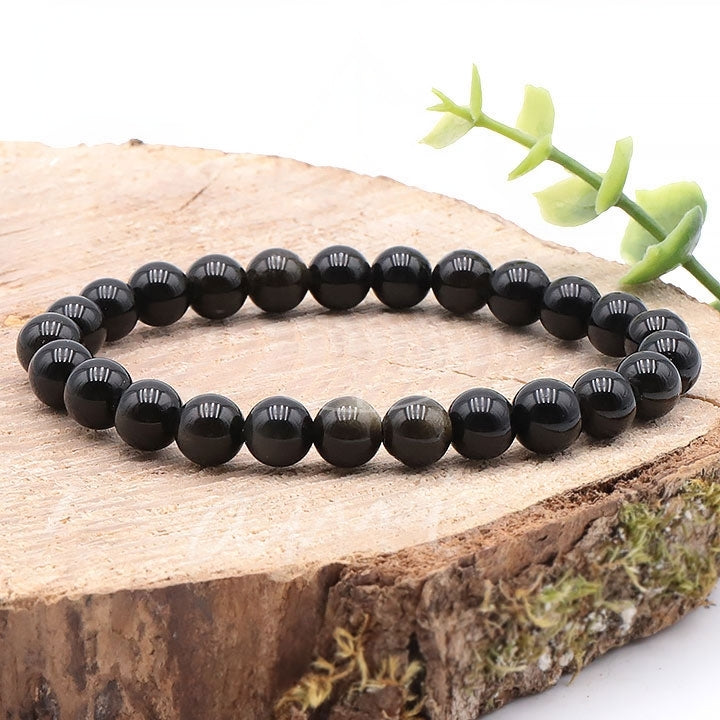 BRACELET OBSIDIENNE DORÉE A