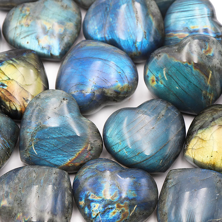 GALET COEUR LABRADORITE A+