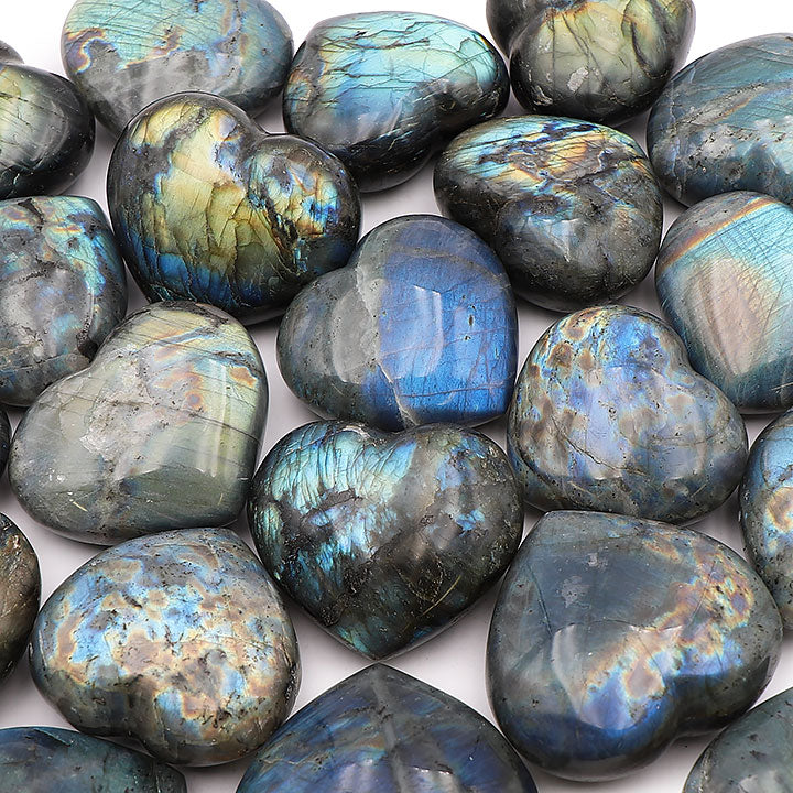 GALET COEUR LABRADORITE A+