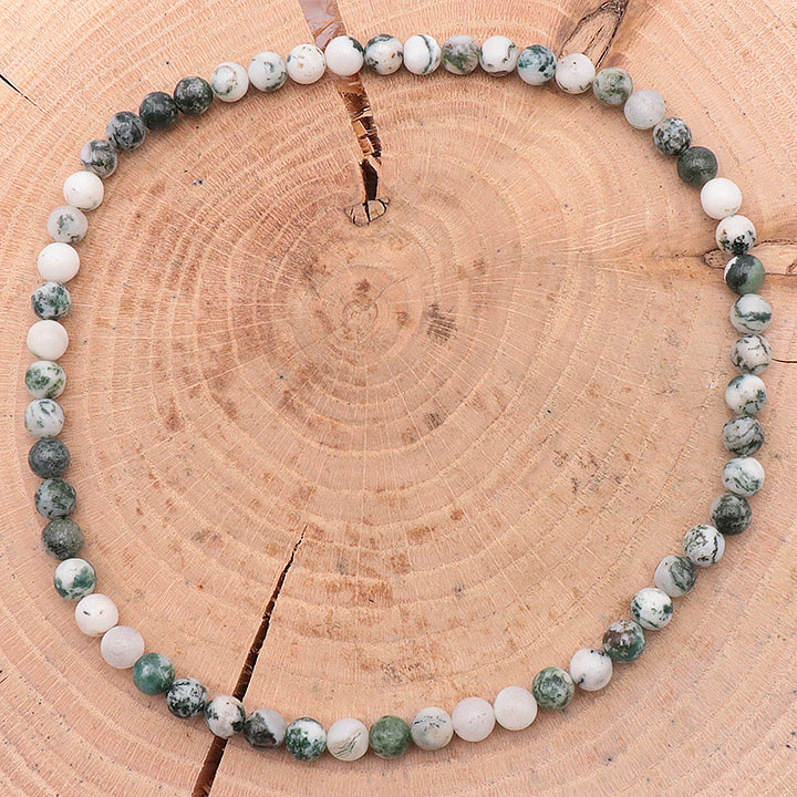 COLLIER BOULE AGATE ARBRE A