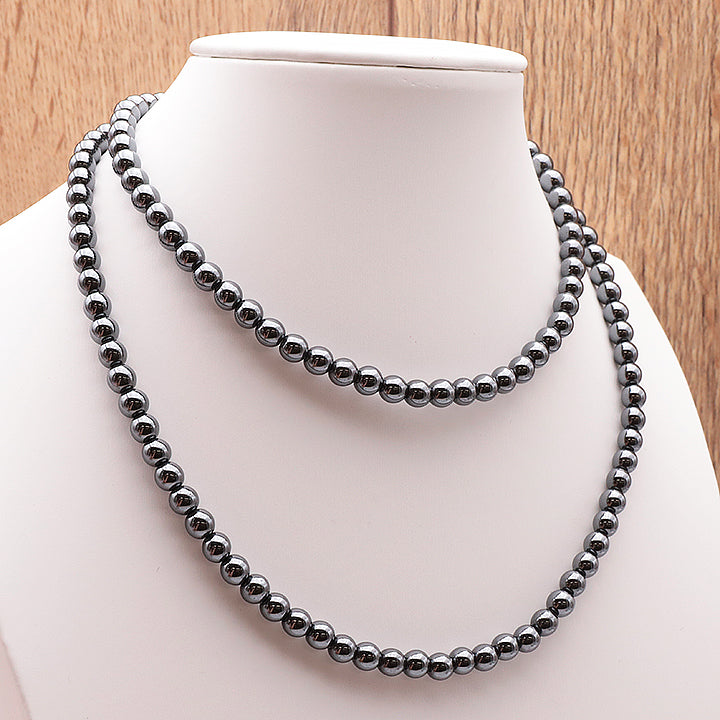 COLLIER BOULE HÉMATITE A