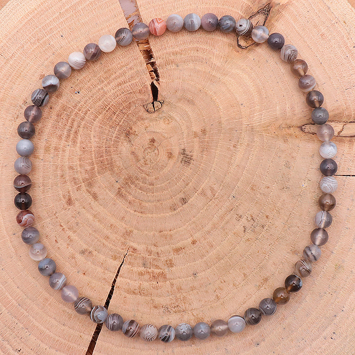 COLLIER BOULE AGATE BOTSWANA AA