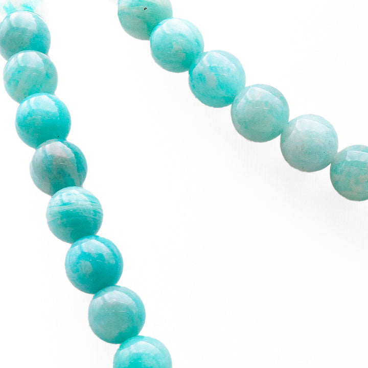 COLLIER BOULE AMAZONITE A+