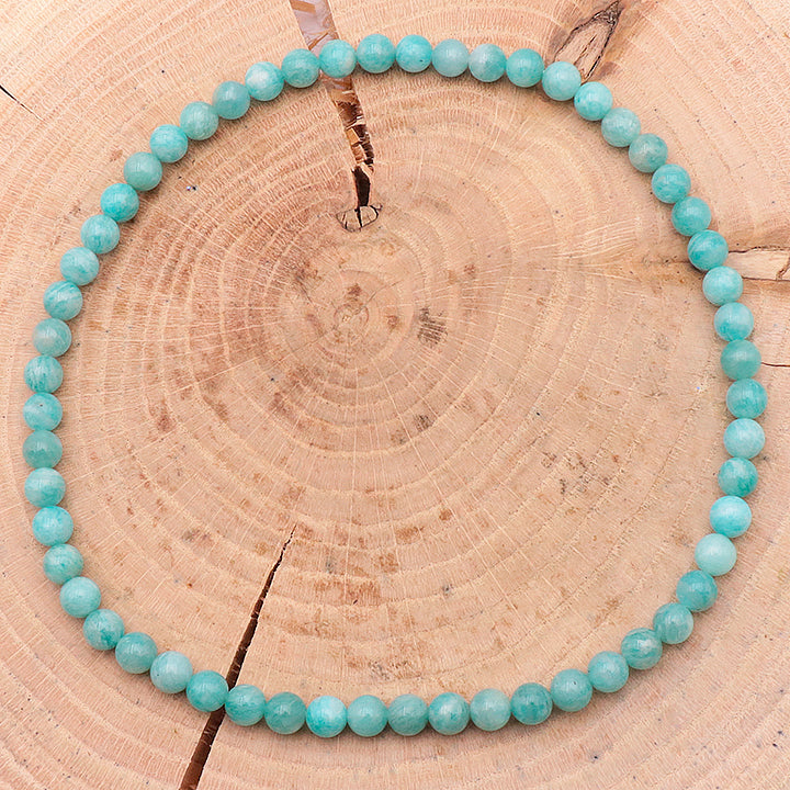 COLLIER BOULE AMAZONITE A+