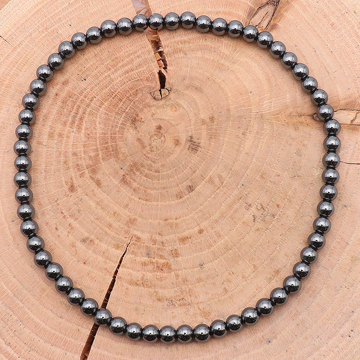 COLLIER BOULE HÉMATITE A