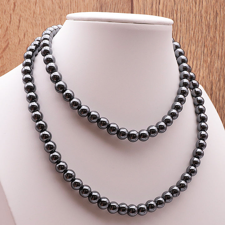 COLLIER BOULE HÉMATITE A