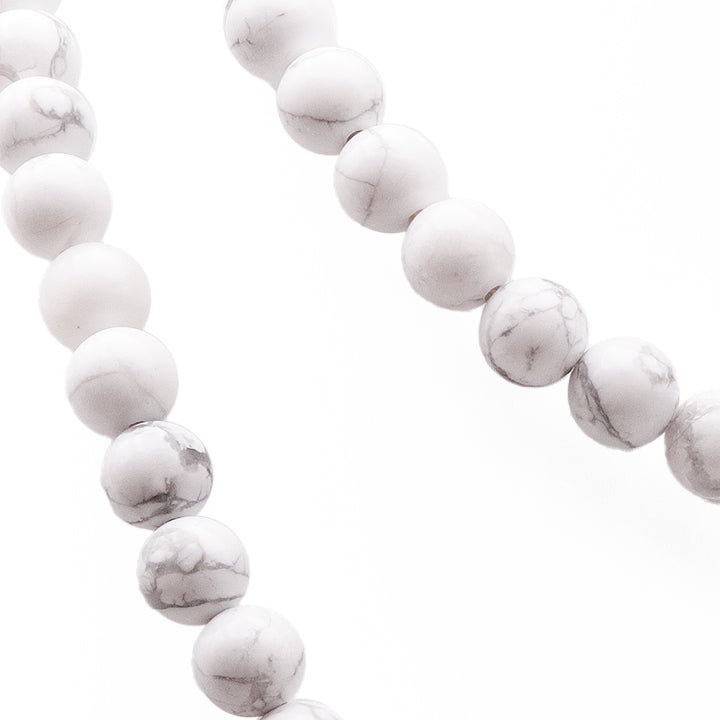 COLLIER BOULE HOWLITE BLANCHE A