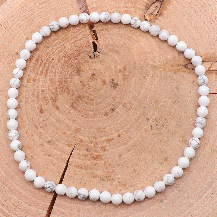 COLLIER BOULE HOWLITE BLANCHE A