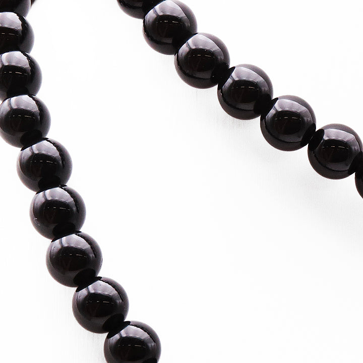 COLLIER BOULE OBSIDIENNE NOIRE A