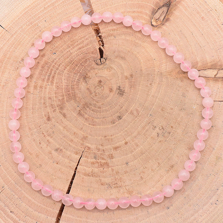 COLLIER BOULE QUARTZ ROSE A