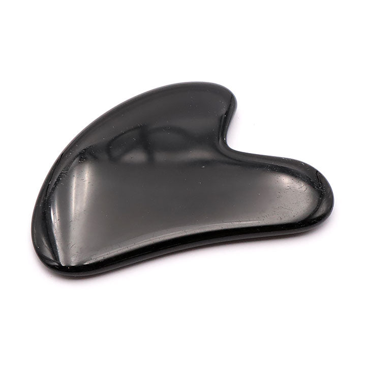 GUA SHA COEUR OBSIDIENNE NOIRE A